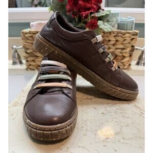 Spring Step Women’s Leather Comfort Shoes Rugby Size 41 (10) Brown Preowned